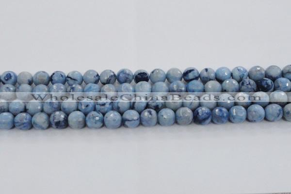 CKC704 15.5 inches 12mm faceted round imitation blue kyanite beads