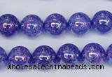 CKQ102 15.5 inches 8mm round AB-color dyed crackle quartz beads