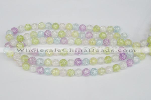 CKQ23 15.5 inches 10mm round dyed crackle quartz beads wholesale