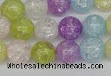 CKQ24 15.5 inches 12mm round dyed crackle quartz beads wholesale