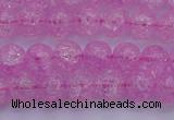 CKQ302 15.5 inches 8mm round dyed crackle quartz beads wholesale