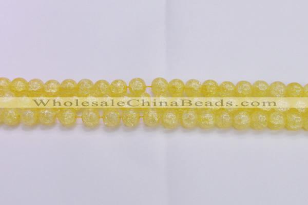 CKQ325 15.5 inches 12mm round dyed crackle quartz beads wholesale