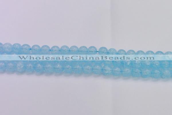 CKQ332 15.5 inches 12mm round dyed crackle quartz beads wholesale