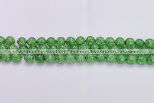 CKQ340 15.5 inches 14mm round dyed crackle quartz beads wholesale