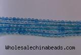 CKQ370 15.5 inches 4mm round dyed crackle quartz beads wholesale