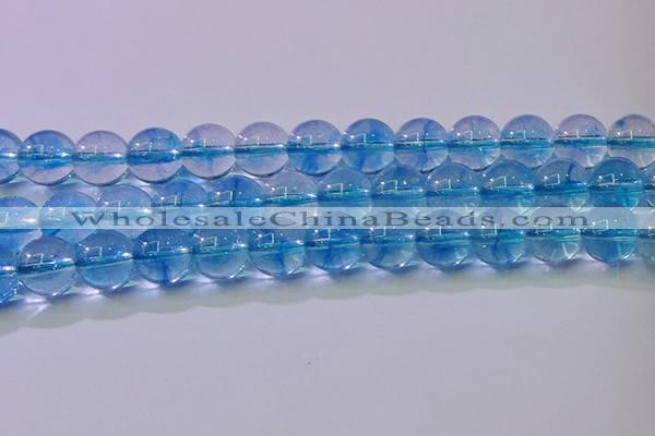 CKQ374 15.5 inches 12mm round dyed crackle quartz beads