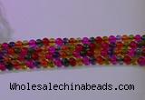 CKQ390 15.5 inches 4mm round dyed crackle quartz beads wholesale