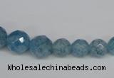 CKQ51 15.5 inches 6mm - 14mm faceted round dyed crackle quartz beads