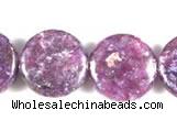 CKU04 15 inches 16mm coin purple kunzite beads wholesale