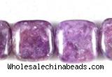 CKU07 15 inches 10*10mm square purple kunzite beads wholesale