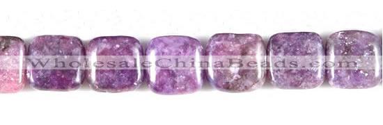 CKU07 15 inches 10*10mm square purple kunzite beads wholesale