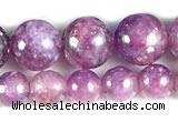 CKU15 15 inches 4mm & 6mm round purple kunzite beads wholesale