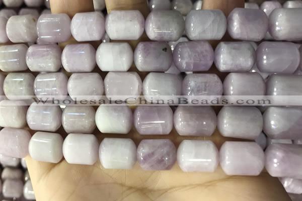 CKU332 15.5 inches 10*12mm tube kunzite gemstone beads