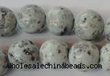 CKW05 15.5 inches 14mm round kiwi jasper gemstone beads