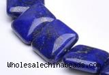 CLA01 15.5 inch 18*18mm square deep blue dyed lapis lazuli beads