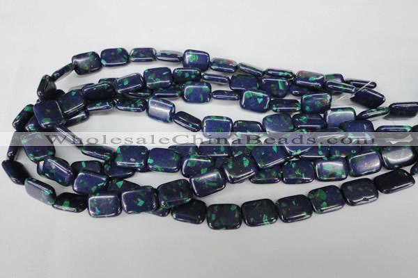 CLA428 15.5 inches 12*16mm rectangle synthetic lapis lazuli beads