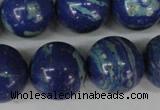 CLA475 15.5 inches 20mm round synthetic lapis lazuli beads