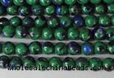 CLA478 15.5 inches 4mm round synthetic lapis lazuli beads