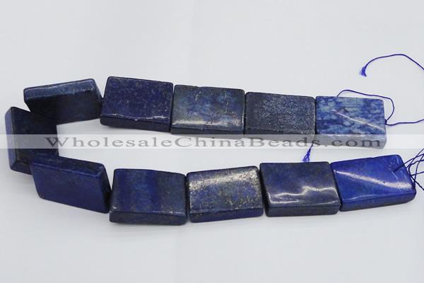 CLA55 15.5 inches 25*35mm rectangle Dyed lapis lazuli gemstone beads