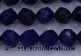 CLA82 15.5 inches 8mm faceted nuggets dyed lapis lazuli beads