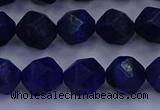 CLA83 15.5 inches 10mm faceted nuggets dyed lapis lazuli beads