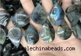 CLB1001 15.5 inches 18*30mm - 22*35mm flat teardrop labradorite beads