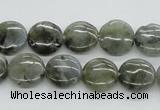 CLB105 15.5 inches 12mm flat round labradorite gemstone beads wholesale