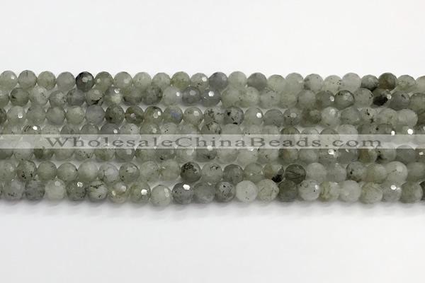 CLB1075 15.5 inches 6mm faceted round labradorite beads