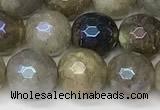 CLB1121 15 inches 8mm faceted round AB-color labradorite beads