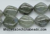 CLB118 15.5 inches 14*14mm diamond labradorite gemstone beads wholesale