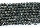 CLB1210 15.5 inches 4mm faceted round black labradorite gemstone beads