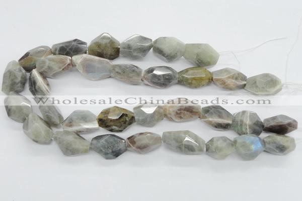 CLB128 15.5 inches labradorite nuggets faceted gemstone beads wholesale