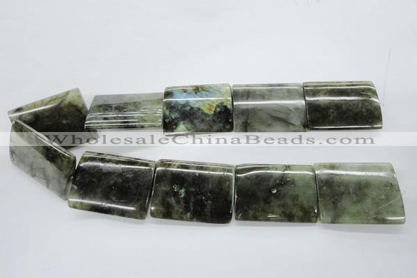 CLB134 15.5 inches 30*40mm flat tube labradorite gemstone beads