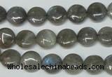 CLB149 15.5 inches 10mm flat round labradorite gemstone beads