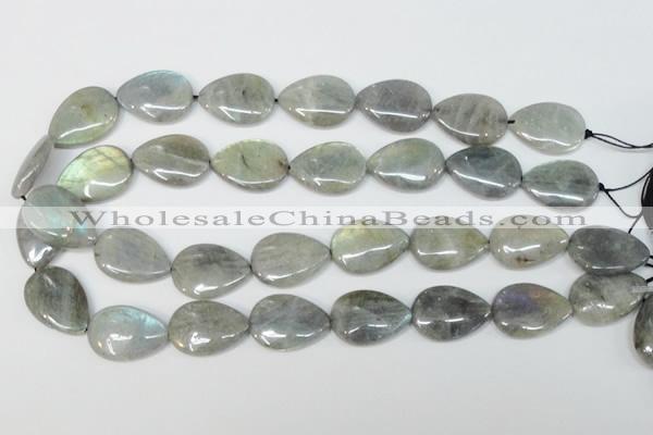 CLB159 15.5 inches 15*20mm flat teardrop labradorite gemstone beads