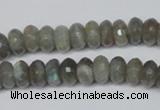 CLB179 15.5 inches 5*8mm faceted rondelle labradorite beads