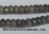 CLB180 15.5 inches 6*10mm faceted rondelle labradorite beads