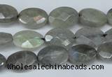 CLB187 15.5 inches 10*14mm faceted oval labradorite beads