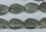 CLB210 15.5 inches 15*20mm faceted flat teardrop labradorite beads