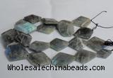 CLB216 15.5 inches 25*35mm - 35*45mm faceted freeform labradorite beads