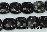 CLB307 15.5 inches 14*14mm square black labradorite gemstone beads