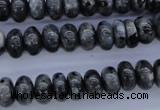 CLB328 15.5 inches 5*10mm rondelle black labradorite beads