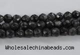 CLB360 15.5 inches 6mm faceted round black labradorite beads wholesale