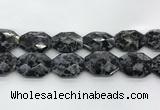 CLB380 24*32mm - 25*35mm faceted octagonal black labradorite beads