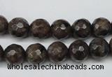 CLB403 15.5 inches 10mm faceted round grey labradorite beads