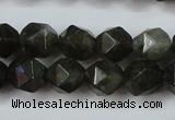 CLB452 15 inches 8mm faceted nuggets labradorite gemstone beads