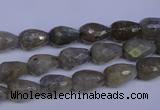 CLB501 15.5 inches 6*10mm faceted teardrop labradorite beads