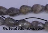 CLB503 15.5 inches 10*14mm faceted teardrop labradorite beads