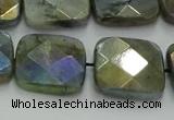 CLB689 15.5 inches 18mm faceted square AB-color labradorite beads