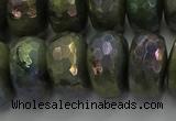 CLB762 15.5 inches 10*18mm faceted rondelle AB-color labradorite beads